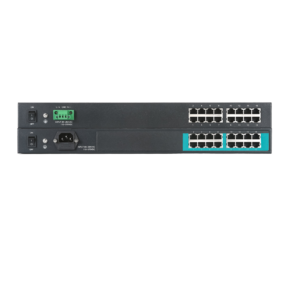 RS216工业级百兆16口机架式交直流220V以太网交换机