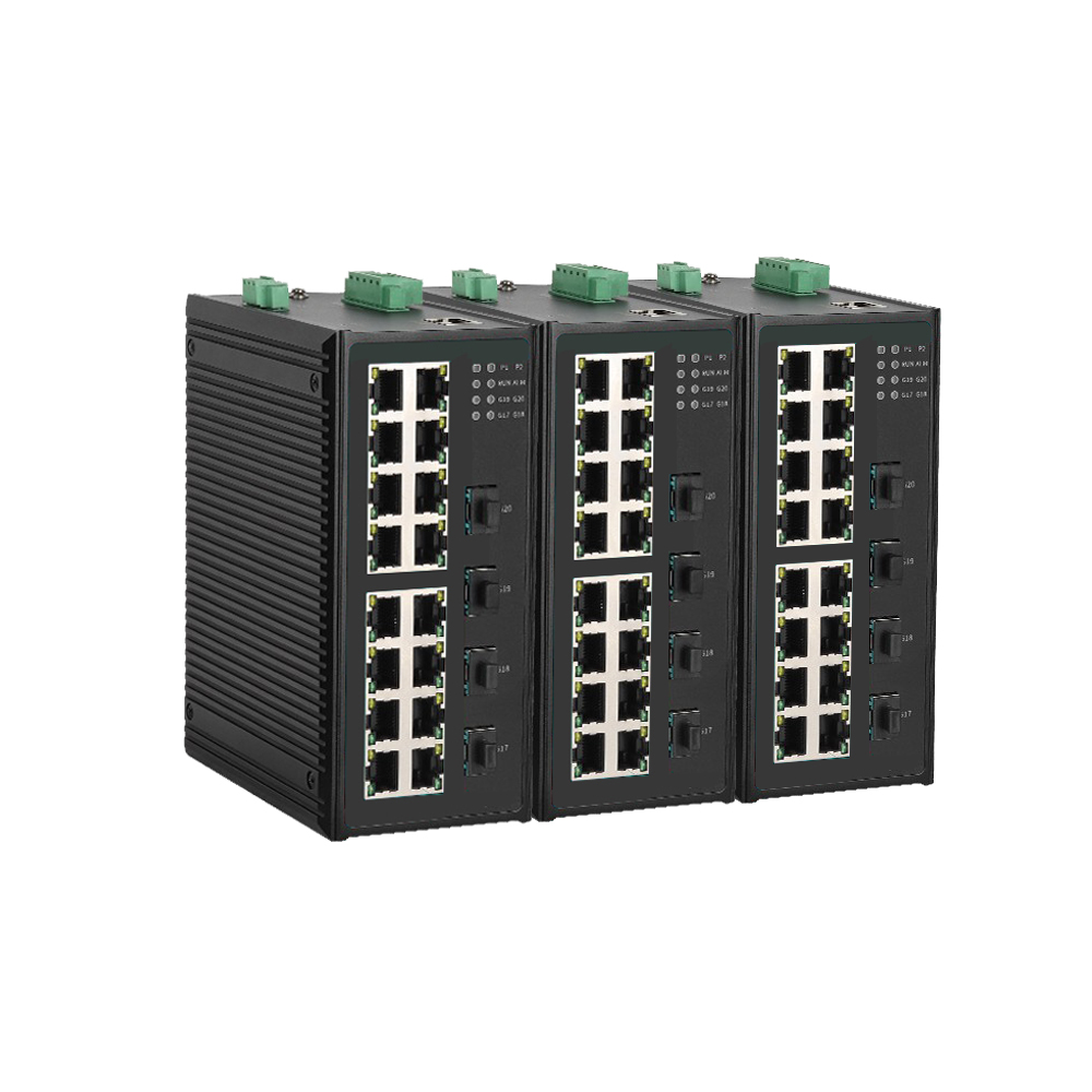 RS120G工业级千兆4光16电导轨式交换机